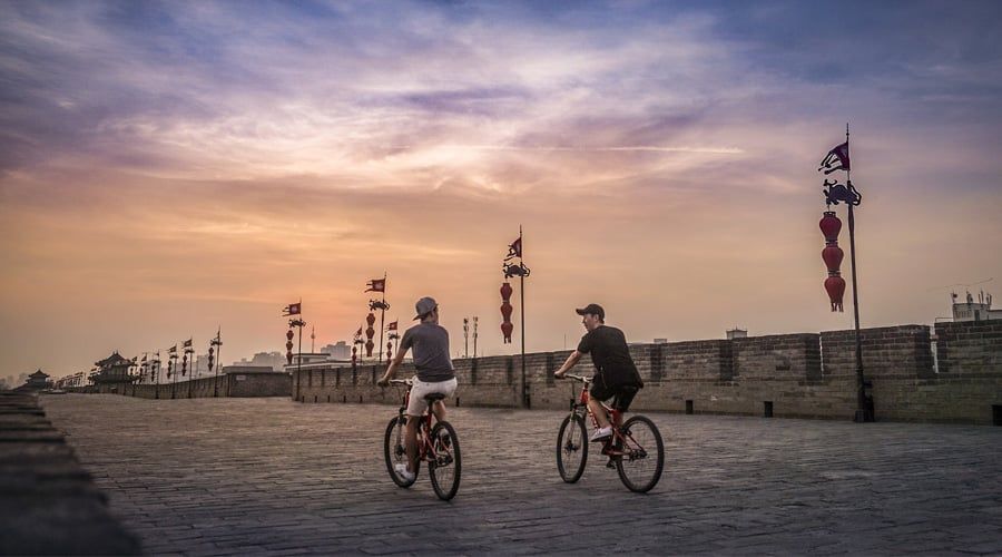 The Best View of Xi'an Is from a Bicycle, 40 Feet Up